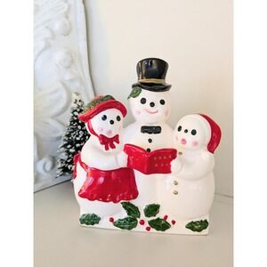 Very Rare Tll Wayzata Minnesota Japan Vintage Snowman Planter